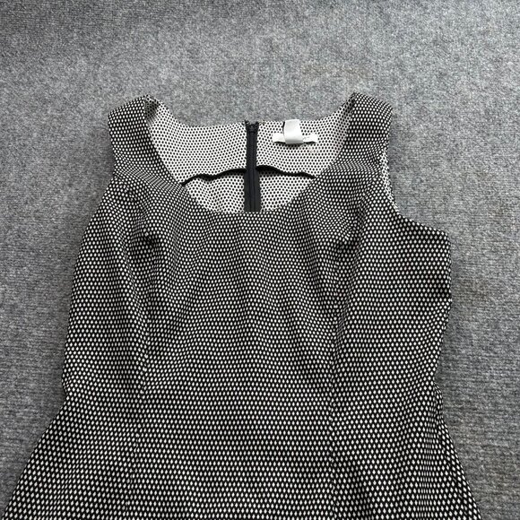 WHBM Dress Womens 12 Polka Dot Sleeveless‎ Flounce Ruffle Hem Sophisticated Work - Picture 7 of 13